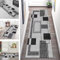 Teppich Läufer Flur Küche rutschfest waschbar Teppichläufer Lang Korridor Tepiche 70X240CM Grau Schwarz Muster Küchenläufer Meterware Kücheteppich Schlafzimmer Wohnzimmer Flurmatten Breit 40-120cm