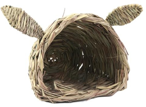 perfk Capanna a Scomparsa Giocattolo Coniglio Tunnel d'erba Nido d'erba Casa d'erba per Coniglio Nido di Paglia di Coniglio per Criceto Cincillà Gioca e