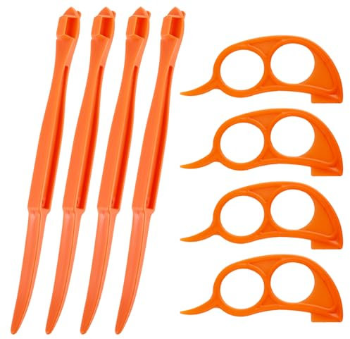 Mabor 8Pcs Orange Peeler Tool Plastic Fruit Peeler for Kiwi Lemon Grapefruit Citrus Peelers Easy Open Orange Ring Strip Peelers Kitchen Gadget Accessories