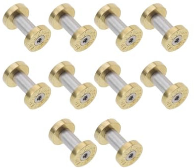 LT Easiyl 10 Pièces M4 Poignée Vis Écrous Poignée Boulon Rivets Vis Acier Inoxydable Arbre Rivets pour Tactique Conduite Couteaux Longueur Totale 12mm