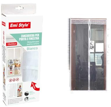 Tenda Zanzariera Magnetica Per Porta, 120X220cm, Colore bianco, Zanzariera Anti Insetti Con Adesivo, Facile da Installare