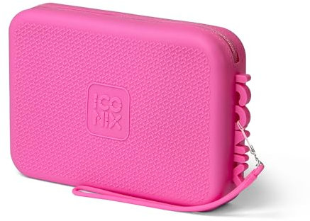 ICONIX Pochette Donna Elegante per Trucchi - Spaziosa e Chic, Perfetta per Ordinare il Make-up, Ideale per Mare, Casa, Piscina - Zip in Varie Colorazioni (Fucsia)