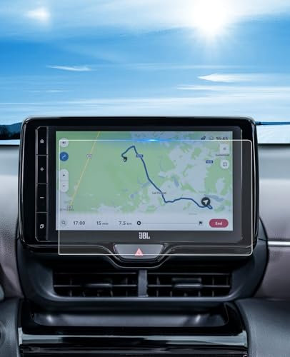 BIXUAN Yaris 2024 9 Navigation Schutzfolie kompatibel mit Toyota Yaris Cross SUV 2021-2024 Displayschutzfolie 9H Kratzfest Gehärtetes Gla GPS Navi Folie AR Ultratransparente Antireflexfolie
