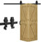 DBREAKS 3.3FT/1M Bi-Folding Binario per Porta Scorrevole Kit, Nero e Rustico Kit Accessori, Kit ferramenta per porte scorrevoli Per porte con larghezza massima fino a 80 cm
