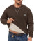 VOGSTART Herren Vlies Liniert Sweatshirt Spielpassung Herbst Pullover Überschnittene Schulter Langarm Crewneck Hoodie Braun M