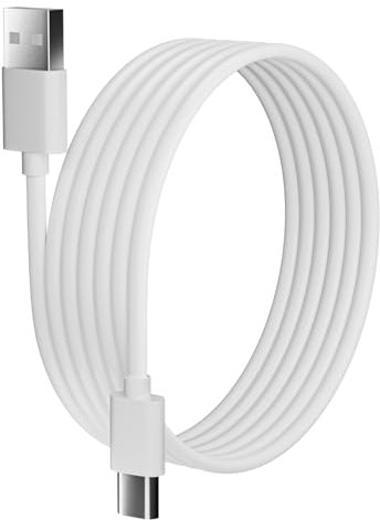 Micro USB Fast Charging Cable, 480Mbps Android Charger Compatible with Smartphones, MP3 Players GPS Printers Digital Cameras for PS4 | Supports Quick Charging and Efficient Data Syncing (3m, White)