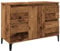 vidaXL Waschbeckenunterschrank, Waschtischunterschrank mit Stauraum, Unterschrank Metallbeine für Badezimmer, Badschrank Badezimmerschrank, Altholz-Optik Holzwerkstoff