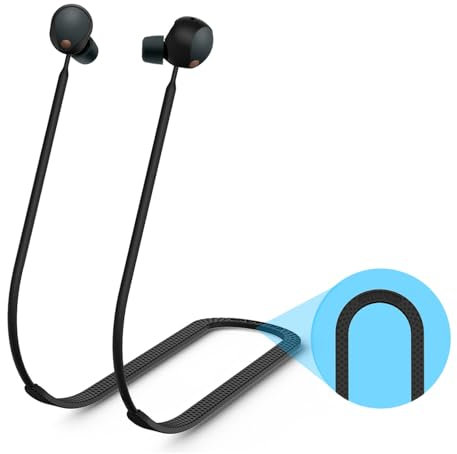 Woedpez Cuerda antipérdida de silicona para colgar cordón compatible con WF-1000XM5 Cable de auriculares inalámbrico compatible