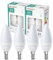 ehomeled E14 LED Kerzenlampe Tageslichtweiß (4000K), 470 Lumen 3,4W (=40W), Energiesparende LED Glühbirne, Ideal für Kronleuchter, 4er-Pack