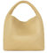 L37 - Damen Handtasche KANSAS, Schultertasche Damen, Naturleder, Frauen Tasche, Geräumiges Hauptfach, Bequemer und Breiter Ledergriff, Elegant und Funktional - Gelb