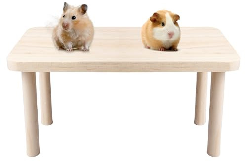 Hamster Plattform, Plattform für Hamster, 25x12x14 cm Hamster Zubehör, Hamsterplattform, Hamster Spielpodest aus Holz, Hamsterspielzeug, Plattformbrett für Hamster für Hamsterkäfig