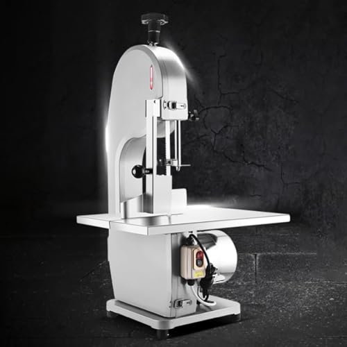 TT-YEC Coupe-Os Électrique De Bureau en Alliage D'aluminium Et De Magnésium, Tension De La Lame De Scie Réglable, Coupe-Viande Congelée Entièrement Automatique De 1100 W