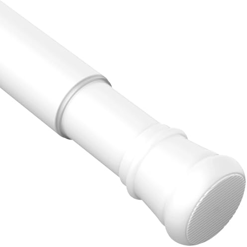Bastone Per Tenda Da Doccia, Asta Tenda Doccia Senza Trapano Per Finestre, Doccia Armadio Bianco 133-200CM