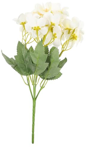 Holibanna Simulation Begonie Künstliche Blume Weiß Aus Kunststoff Deko Für Hochzeit Tisch Und Zuhause Realistischer Blumenstrauß