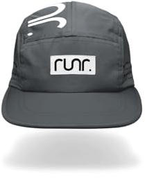 Runr Toronto Running Hat – Lightweight Breathable Running Cap for Men & Women, Adjustable Fit, Moisture Wicking, Quick Dry Grey
