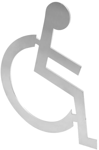 Homoyoyo Panneau Installer et aux Réservées Toilettes Handicapées Personnes Argenté en Acier Inoxydable Facile à Pratique à Ranger pour Espaces Publics Ascenseurs