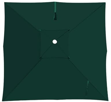 8 Varillas Toldo De Repuesto Para Sombrillas Voladizas Cuadrada 3x3m 2.5x2.5m, Lona Cubierta De Recambio Para Parasol Exterior Rectángulo 4x3m, Patio Mesa Jardín Piscina Playa(Dark green,3X3m)
