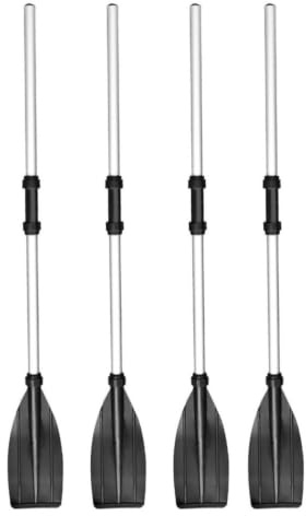 SEWACC 2 Paires Pagaie de Kayak Détachable en Alliage D'aluminium Légère, Rames de Bateau Noires Adaptées pour Canoë et Kayak Gonflable