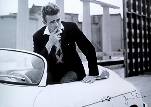 Close Up James Dean - im Porsche | US Import Plakat, Poster [59 x 84 cm]