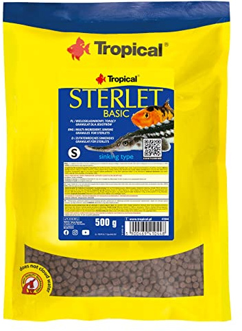 Tropical sterletts Basic Größe: S – Sinkend granules-Bottom Füttern Fisch, Tasche 1000 ml/500 g (2 Stück)