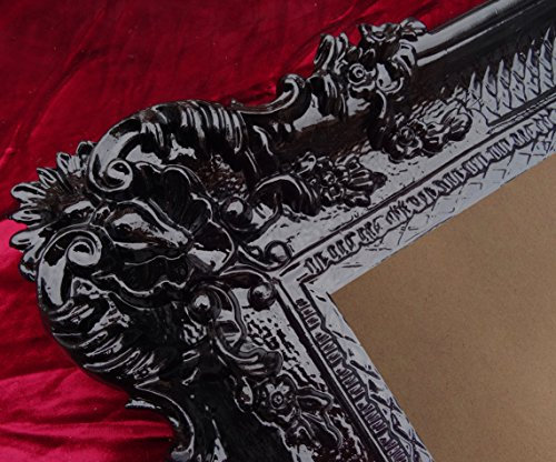 Bilderrahmen Rahmen Schwarz 96x57 cm Hochzeitsrahmen Fotorahmen Antik Barock Rokoko Repro Shabby Chic RENAISSANCE JUGENDSTIL RETRO DESIGN LUXURIÖS PRUNKVOLL 75R