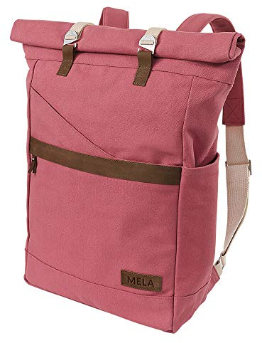 MELAWEAR® Rucksack Ansvar I · Roll Top aus Bio Baumwoll Canvas · Hochwertiger Damen & Herren Vintage Laptoprucksack mit 15” Laptopfach · Backpack für Schule, Arbeit & Uni