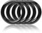 Ganzoo O-Ring Metall für Hunde-Leine, 25mm Innen-Durchmesser, 4 Stück, Stahlring, legierter Stahl, Nicht rostend, Rund-Ringe für Paracord 550 Halsband, Handtasche, Metallring, Basteln, Farbe Titan