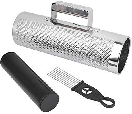 Metal Guiro, Scraper Hand Latin Percussion Instrument Kit with Black Cylinder Sand Shaker