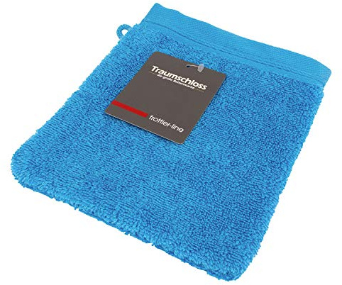Traumschloss Waschandschuh »Frottier-Line« 100% Baumwolle | flauschig weich | hellblau | 16x21cm