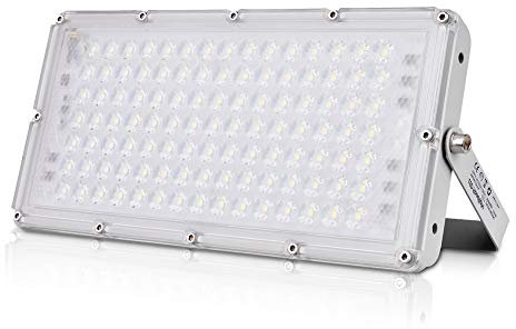 NIKEEYEN 100W LED Strahler Außen,Wasserdicht IP66 LED Flutlicht,10000LM 6500K KaltWeiß LED Scheinwerfer Außenstrahler für Garten, Garage, Sportplatz, Parkplatz Terrassen