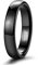 Zakk Ringe Damen Herren Schwarz Wolfram Schmal Schlicht Poliert Ring Verlobungsringe Eheringe Partnerringe 2mm 4mm 6mm 8mm (4mm, 58 (18.5))