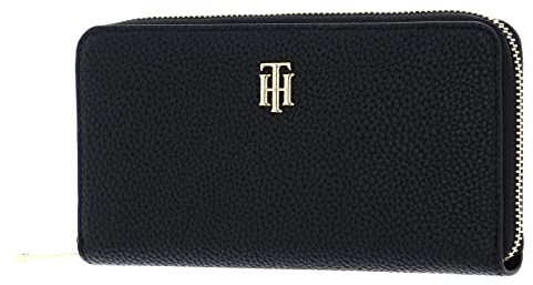 Tommy Hilfiger Damen TH Element Large ZA Reisezubehör-Bi-Fold-Polyester Brieftasche, Black