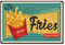 CREATCABIN Pommes Frites Blechschild Metall Lebensmittelschild Vintage Lustiges Schild Für Zu Hause Kaffee Restaurant Bar Schild, 8 x 12 Zoll