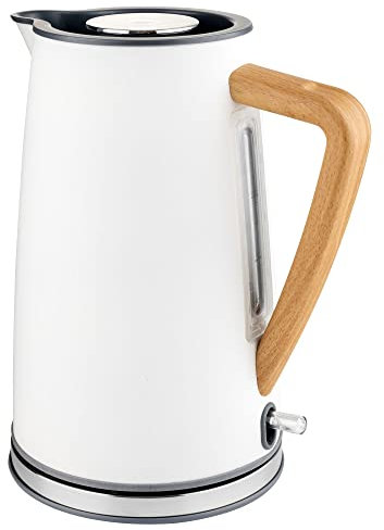 Botti 6C5405 Nelly Elektrischer Wasserkocher 1,7 Liter, Ultra-schnell, Modernes Design, Abschaltautomatik, Kabellos, BPA-freier Edelstahl, Creme, 2150W