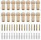 Keboyoe Yingcen 16 Pcs Wooden Coat Pegs Wood Peg Hook Wooden Hat Hooks with Screw 2.5x5.2cm for Wall Coat Hat Towel Robe Hanger Maximum Load 7kg