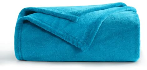 Aisbo Kuscheldecke Flauschig Decke Türkis - Fleecedecke 150x200 cm XL Warme Sofa Decke, Kuschlige Wohndecke Weich als Wohnzimmer Blanket Couchdecke für Winter