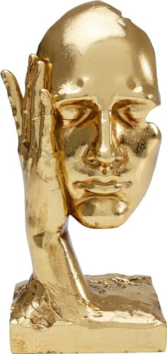 Kare Design Deko Objekt In My Mind Gold, Deko Figur, Skulptur, Dekoration Wohnung Modern, Dekofigur Wohnzimmer, Accessoire, 30x14x14 cm (H/B/T)