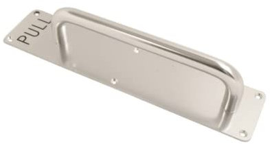 VIBE 19mm Pull Handle on Plate Engraved Pull 300x19mm (400x63mm Plate) on Polished Anodised Aluminium Sliding Door Heavy Duty Pull Push Door Handle on Polished Anodised Aluminium for Internal Doors