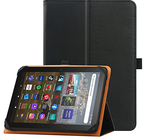 HGWALP Funda Universal para Tableta de 7 Pulgadas y 8 Pulgadas, Funda Protectora Universal para Tableta de 7 Pulgadas y 8 Pulgadas, con Correa de Mano y función de Soporte-Black