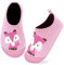 Kyopp Hausschuhe Kinder Junge Mädchen Pantoffeln Atmungsaktive Rutschfest Weich Barfussschuhe für Lauflernschuhe Kleinkinder Schuhe Kindergarten Unisex (Fuchs Rosa 24/25EU)