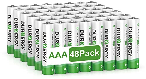 DURNERGY - 48 Pack AAA Batteries, 10 Years Life, Triple 1200mAh AAA Batteries for Remote Control, AAA Batteries, LR03 Alkaline Batteries