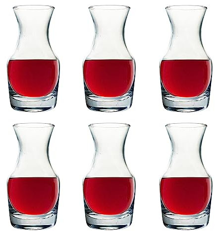 Inevoc Wine Decanter,Inevoc 6 Pack Single Serving,Mini Size Decanters,Small Individual Wine Carafes,Wine Carafe Decanter,Small Carafe for Wine Dinner Parties,Wine Tastings Transparent