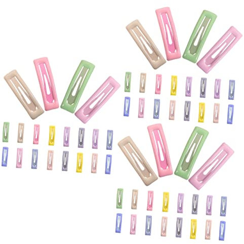 Beaupretty 60 Pcs Oil Drop Hair Clip Hair Accessories Girls Barrettes for Fine Hair Mini Tiara Assorted Hair Pins Snap Clip Barrettes Infant Suit Metal Hairpin Girl Child Iron Dense