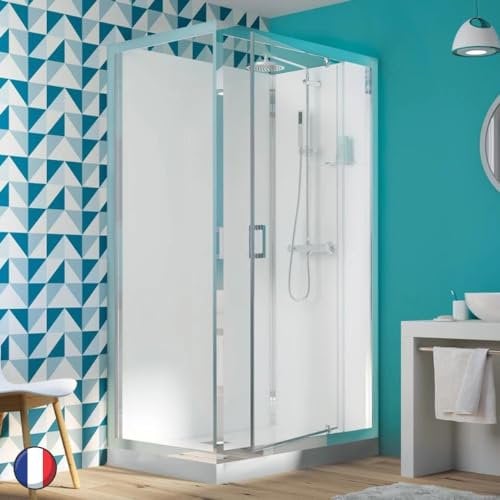 KINEDO Cabine de Douche rectangulaire Eden 100 x 80 x 18 aux Portes coulissantes