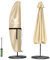 LeapBeast Housse Parasol Déporté,Housse Parasol,Housse de Protection pour Parasol,Contre Les intempéries,avec Fermeture Éclair pour Parasol de 2 à 4m pour Parasols Jardin Plage (Beige, 280-30-81-46cm)