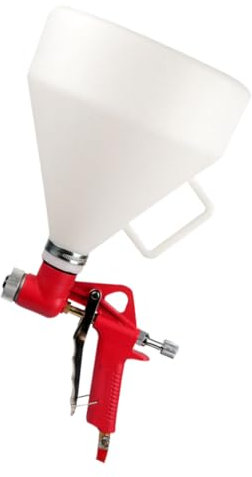 Veemoon Wandfarbe Airbrush-Farbe Stuckspritzmaschine Sprühgerät für Trichterlackierung Werkzeug Sprühgerät für Zementmörtel Kitt Sprüher Sprühpistole Glasur rot Wiederverwendbar