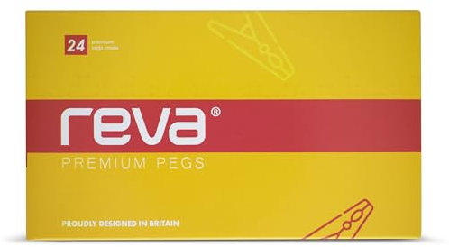 Reva Pinzas de ropa extra fuertes antideslizantes de diseño único, paquete de 24 unidades, estándar, rojo/verde