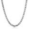 HSWYFCJY Herren Königskette Silber 316L Edelstahl Halskette 8 mm Byzantinische Kette Halskette für Herren Hip Hop Punk Halskette 66 cm Schmuck Geschenk für Männer
