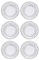 Tradineur - Pack de 6 Platos Llanos - Modelo París - Ø 26 cm - Vidrio - Apto para lavavajillas y microondas - Ideal para el hogar, Cocina y hostelería
