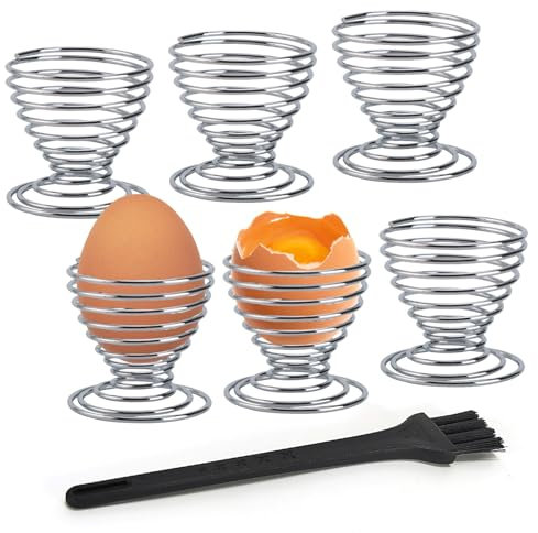 Coquetier Oeuf Original, Pack de 7 Coupe Oeuf à La coque Acier Inoxydable Pour Oeufs à La Coque Coquetiers en Métal Restaurant et Ménage